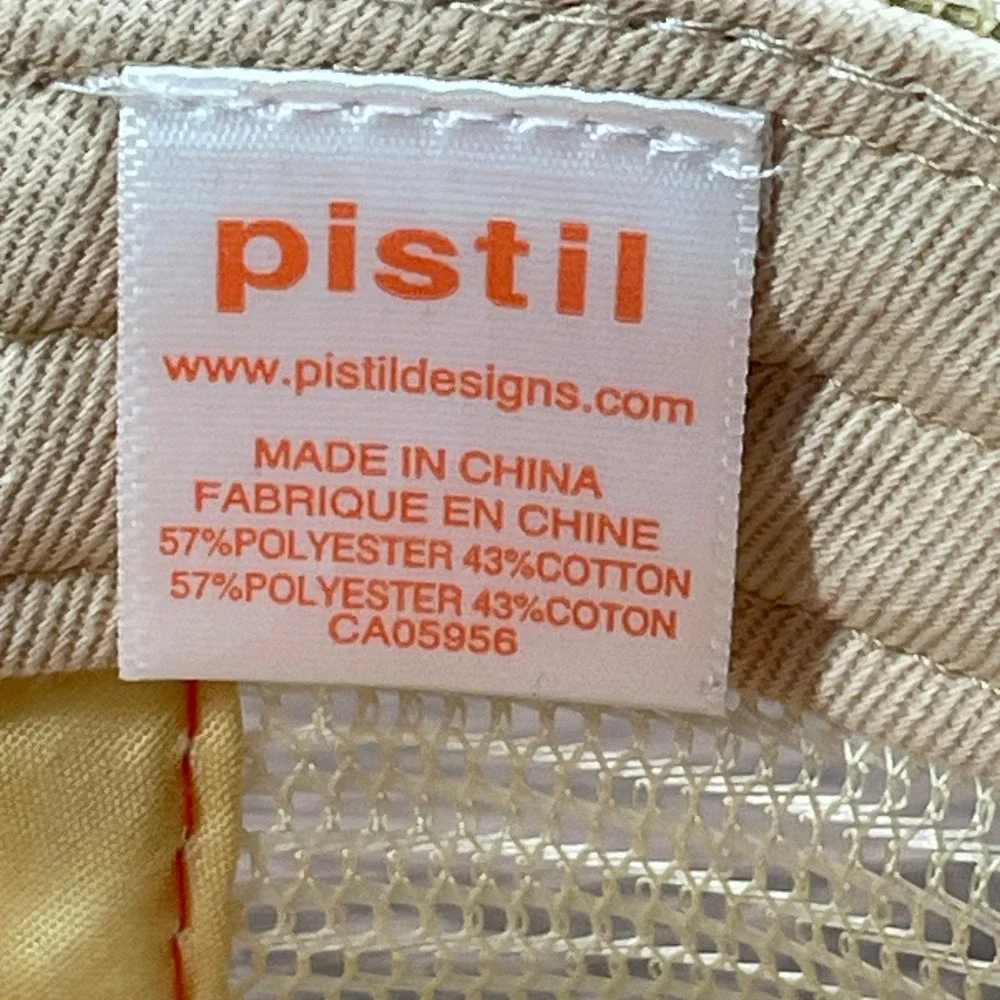 Pistil‎ Women's Coral Teal Flamingo Logo Trucker Hat Adjustable Mesh Back